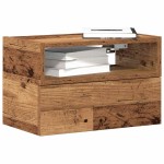 vidaXL Noptieră de perete, Lemn vechi, 45x26x28,5 cm vidaXL Noptieră de perete, Lemn vechi, 45x26x28,5 cm