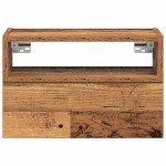 vidaXL Noptieră de perete, Lemn vechi, 45x26x28,5 cm vidaXL Noptieră de perete, Lemn vechi, 45x26x28,5 cm