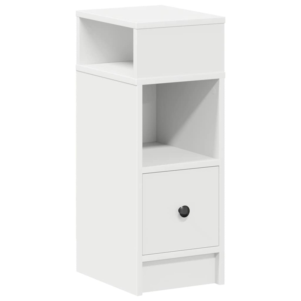 vidaXL Noptiera cu sertar alb 25x31x66 cm