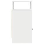 vidaXL Noptiere, 2 buc., cu sertar, alb, 25x31x66 cm vidaXL Noptiere, 2 buc., cu sertar, alb, 25x31x66 cm