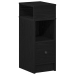vidaXL Noptiera cu sertar Negru 25x31x66 cm
