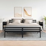 vidaXL Noptiere, 2 buc., cu sertar, negru, 25x31x66 cm vidaXL Noptiere, 2 buc., cu sertar, negru, 25x31x66 cm