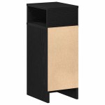 vidaXL Noptiere, 2 buc., cu sertar, negru, 25x31x66 cm vidaXL Noptiere, 2 buc., cu sertar, negru, 25x31x66 cm