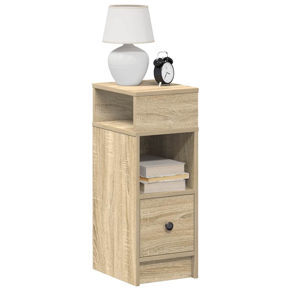 vidaXL Noptiera cu sertar Stejar Sonoma 25x31x66 cm