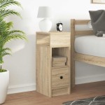 vidaXL Noptiera cu sertar Stejar Sonoma 25x31x66 cm