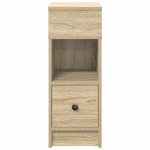 vidaXL Noptiere, 2 buc., cu sertar, Stejar Sonoma, 25x31x66 cm vidaXL Noptiere, 2 buc., cu sertar, Stejar Sonoma, 25x31x66 cm