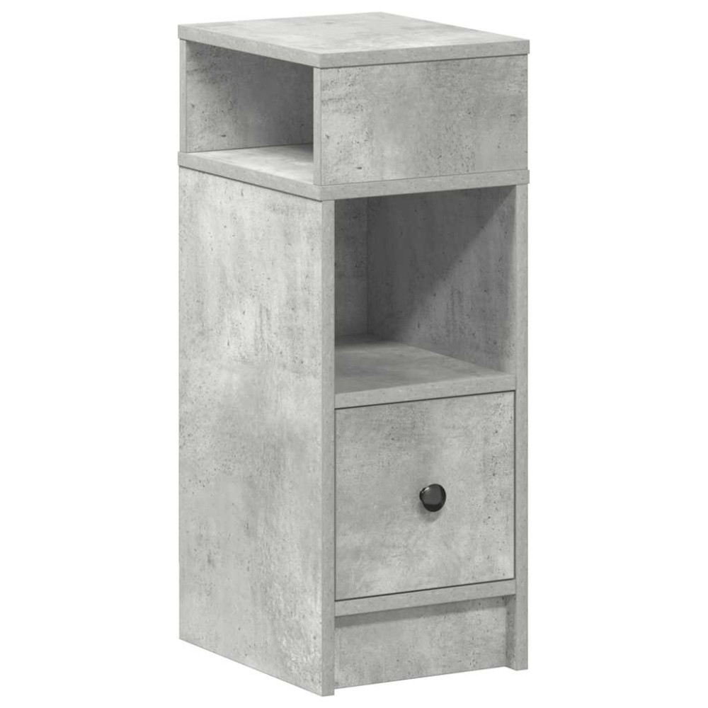 vidaXL Noptiera cu sertar gri beton 25x31x66 cm