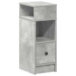 vidaXL Noptiera cu sertar gri beton 25x31x66 cm