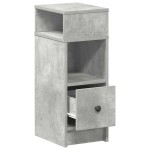 vidaXL Noptiere, 2 buc., cu sertar, Gri beton, 25x31x66 cm vidaXL Noptiere, 2 buc., cu sertar, Gri beton, 25x31x66 cm