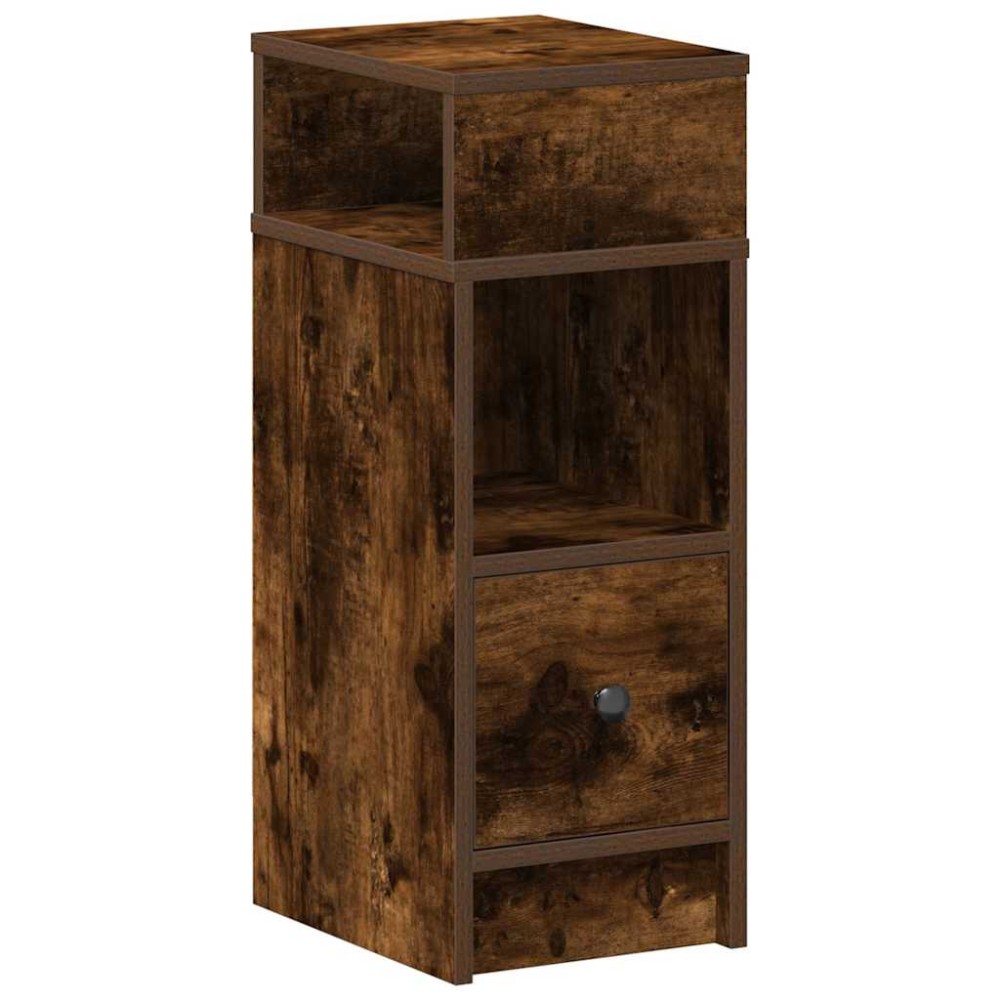 vidaXL Noptiera cu sertar stejar afumat 25x31x66 cm