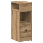 vidaXL Noptiere, 2 buc., cu sertar, stejar artizanal, 25x31x66 cm vidaXL Noptiere, 2 buc., cu sertar, stejar artizanal, 25x31x66 cm