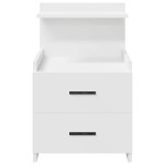 vidaXL Noptiere 2 buc. cu 2 sertare, alb, 40x36,5x62 cm