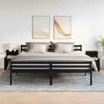 vidaXL Noptiere 2 buc. cu 2 sertare, negru, 40x36,5x62 cm