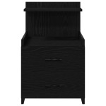 vidaXL Noptiere 2 buc. cu 2 sertare, negru, 40x36,5x62 cm