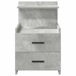 vidaXL Noptieră cu 2 sertare, gri beton, 40x36,5x62 cm vidaXL Noptieră cu 2 sertare, gri beton, 40x36,5x62 cm