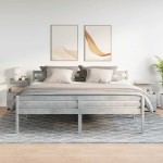 vidaXL Noptiere 2 buc. cu 2 sertare, gri beton, 40x36,5x62 cm