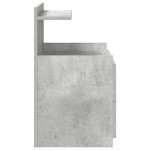 vidaXL Noptiere 2 buc. cu 2 sertare, gri beton, 40x36,5x62 cm