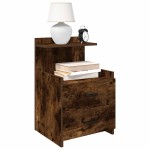 vidaXL Noptieră cu 2 sertare, stejar afumat, 40x36,5x62 cm vidaXL Noptieră cu 2 sertare, stejar afumat, 40x36,5x62 cm