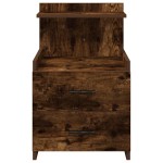 vidaXL Noptieră cu 2 sertare, stejar afumat, 40x36,5x62 cm vidaXL Noptieră cu 2 sertare, stejar afumat, 40x36,5x62 cm