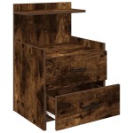 vidaXL Noptieră cu 2 sertare, stejar afumat, 40x36,5x62 cm vidaXL Noptieră cu 2 sertare, stejar afumat, 40x36,5x62 cm
