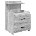 vidaXL Noptieră cu 2 sertare, gri Sonoma, 40x36,5x62 cm vidaXL Noptieră cu 2 sertare, gri Sonoma, 40x36,5x62 cm