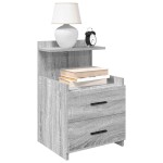 vidaXL Noptieră cu 2 sertare, gri Sonoma, 40x36,5x62 cm vidaXL Noptieră cu 2 sertare, gri Sonoma, 40x36,5x62 cm