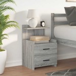 vidaXL Noptieră cu 2 sertare, gri Sonoma, 40x36,5x62 cm vidaXL Noptieră cu 2 sertare, gri Sonoma, 40x36,5x62 cm
