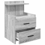 vidaXL Noptieră cu 2 sertare, gri Sonoma, 40x36,5x62 cm vidaXL Noptieră cu 2 sertare, gri Sonoma, 40x36,5x62 cm