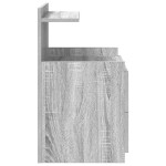 vidaXL Noptieră cu 2 sertare, gri Sonoma, 40x36,5x62 cm vidaXL Noptieră cu 2 sertare, gri Sonoma, 40x36,5x62 cm