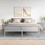 vidaXL Noptiere 2 buc. cu 2 sertare gri Sonoma 40x36,5x62 cm