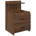 vidaXL Noptieră cu 2 sertare, stejar maro, 40x36,5x62 cm vidaXL Noptieră cu 2 sertare, stejar maro, 40x36,5x62 cm