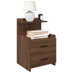 vidaXL Noptieră cu 2 sertare, stejar maro, 40x36,5x62 cm vidaXL Noptieră cu 2 sertare, stejar maro, 40x36,5x62 cm