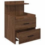 vidaXL Noptieră cu 2 sertare, stejar maro, 40x36,5x62 cm vidaXL Noptieră cu 2 sertare, stejar maro, 40x36,5x62 cm