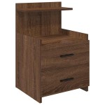 vidaXL Noptiere 2 buc. cu 2 sertare, stejar maro, 40x36,5x62 cm