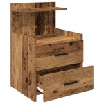 vidaXL Noptieră cu 2 sertare, lemn vechi, 40x36,5x62 cm vidaXL Noptieră cu 2 sertare, lemn vechi, 40x36,5x62 cm