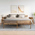 vidaXL Noptiere 2 buc. cu 2 sertare, lemn vechi, 40x36,5x62 cm