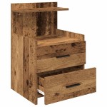 vidaXL Noptiere 2 buc. cu 2 sertare, lemn vechi, 40x36,5x62 cm