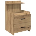 vidaXL Noptieră cu 2 sertare, stejar artizanal, 40x36,5x62 cm vidaXL Noptieră cu 2 sertare, stejar artizanal, 40x36,5x62 cm