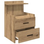 vidaXL Noptieră cu 2 sertare, stejar artizanal, 40x36,5x62 cm vidaXL Noptieră cu 2 sertare, stejar artizanal, 40x36,5x62 cm