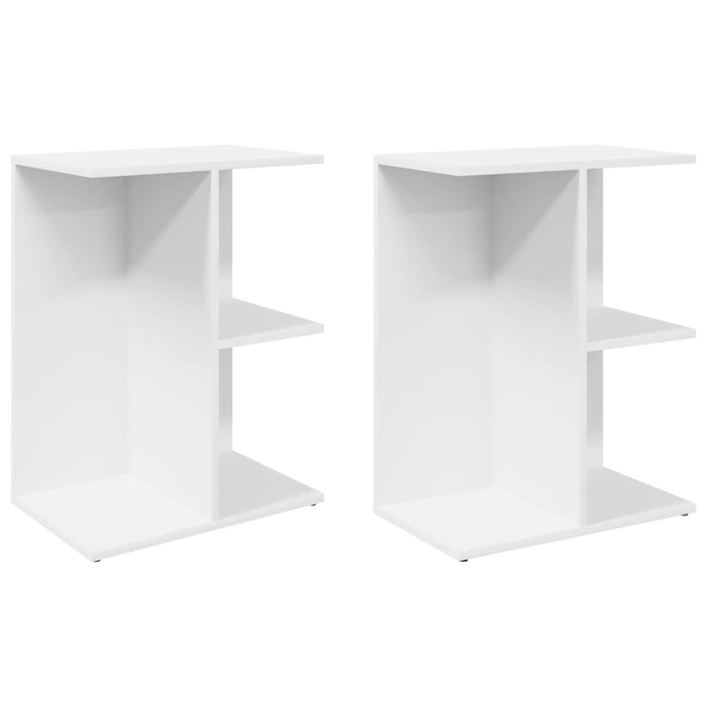 vidaXL Noptiere 2 buc Alb 46,5x29x61 cm Lemn prelucrat