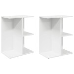 vidaXL Noptiere 2 buc Alb 46,5x29x61 cm Lemn prelucrat