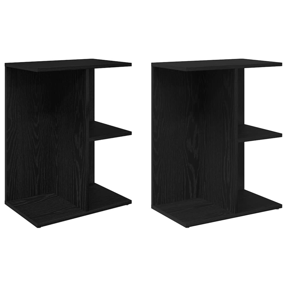 vidaXL Noptiere 2 buc Stejar negru 46,5x29x61 cm Lemn prelucrat