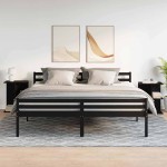 vidaXL Noptiere 2 buc Stejar negru 46,5x29x61 cm Lemn prelucrat