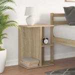 vidaXL Noptiera Stejar Sonoma 46,5x29x61 cm Lemn prelucrat