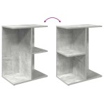 vidaXL Noptiera gri beton 46,5x29x61 cm Lemn prelucrat
