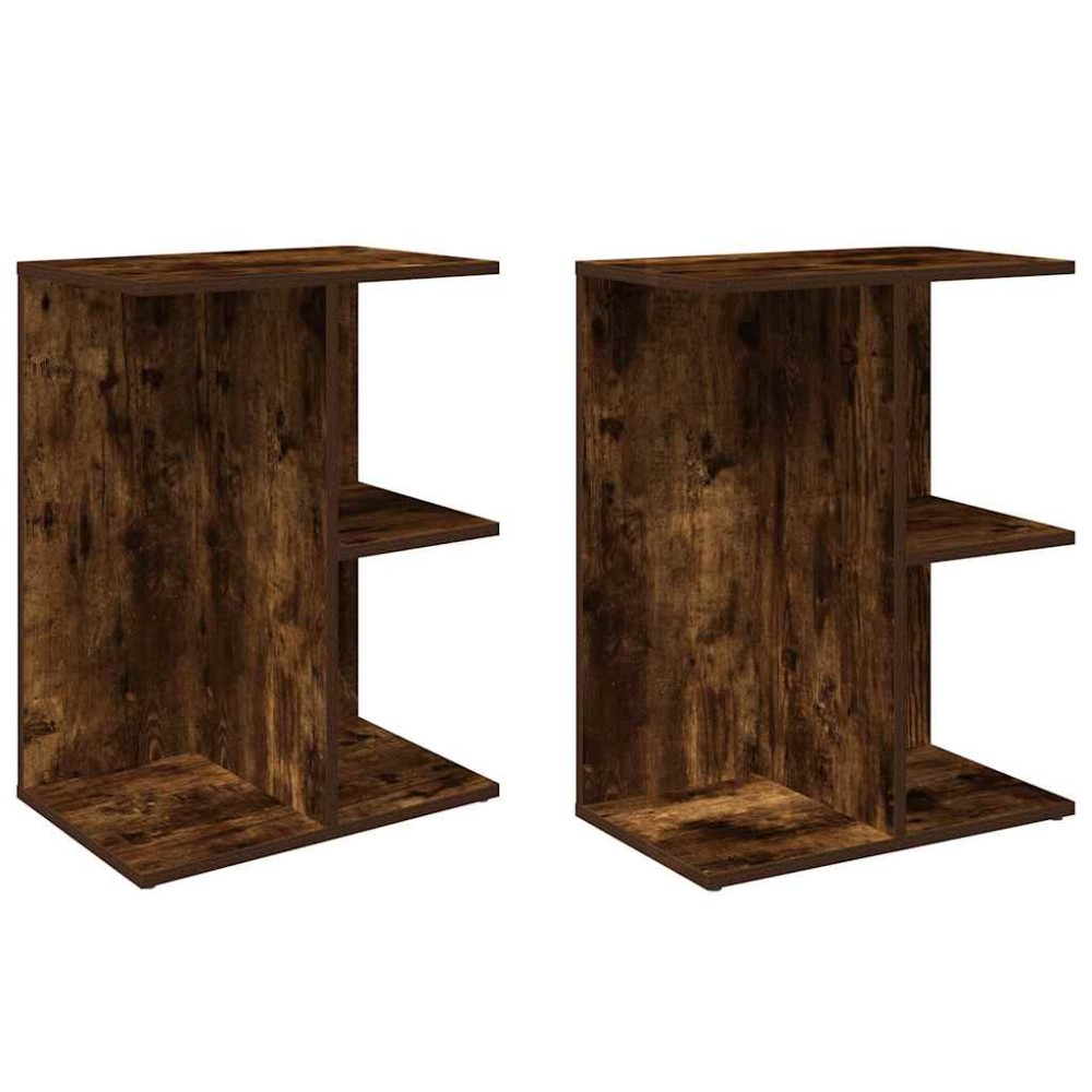 vidaXL Noptiere 2 buc Stejar afumat 46,5x29x61 cm Lemn prelucrat