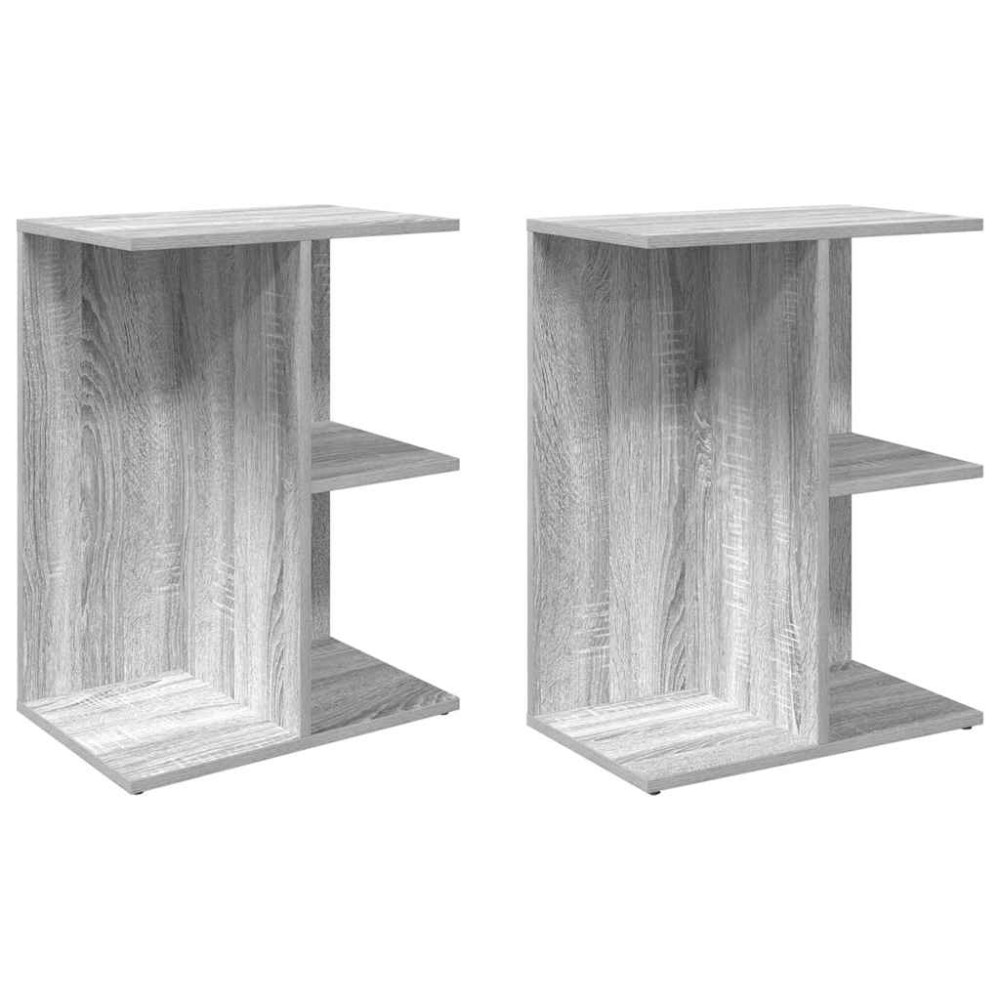 vidaXL Noptiere 2 buc Gri Sonoma 46,5x29x61 cm Lemn prelucrat