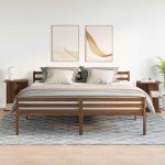 vidaXL Noptiere 2 buc Stejar maro 46,5x29x61 cm Lemn prelucrat