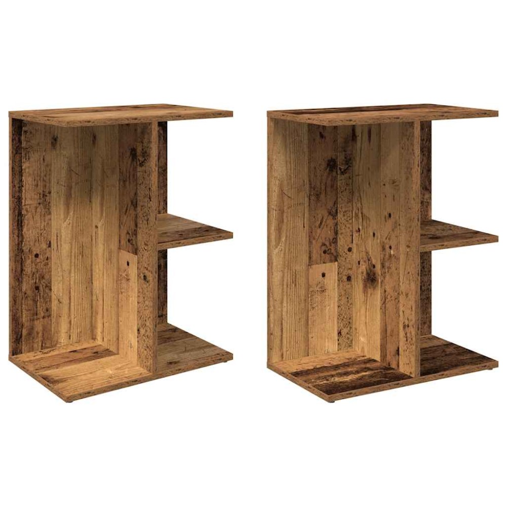 vidaXL Noptiere 2 buc Lemn vechi 46,5x29x61 cm Lemn prelucrat