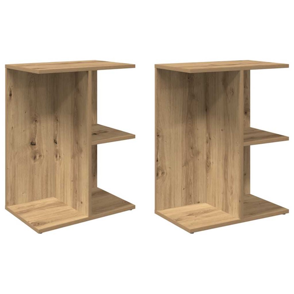 vidaXL Noptiere 2 buc Stejar artizanal 46,5x29x61 cm Lemn prelucrat